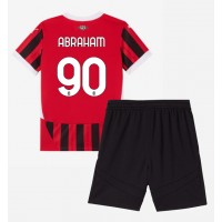 Camisa de time de futebol AC Milan Tammy Abraham #90 Replicas 1º Equipamento Infantil 2024-25 Manga Curta (+ Calças curtas)